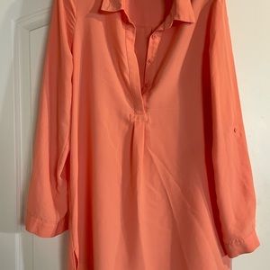 Orange silk blouse